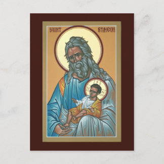St. Symeon the God Receiver Prayer Card