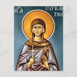 St. Syncletica of Alexandria Orthodox Icon Postcard