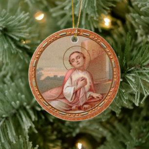 St. Tarcisius of Rome Roundel (BF 004) Ceramic Tree Decoration