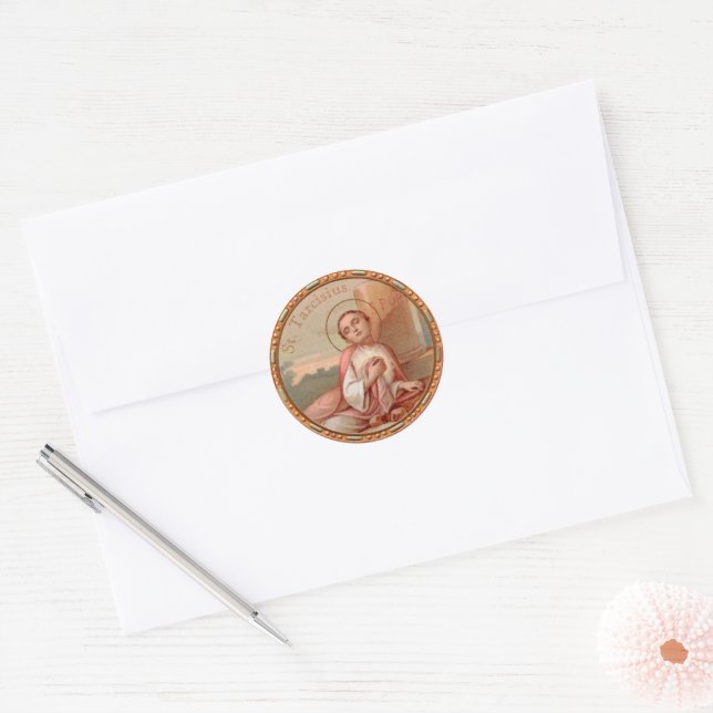 St. Tarcisius of Rome Roundel (BF 004) Classic Round Sticker (Envelope)