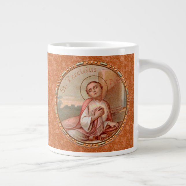 St. Tarcisius of Rome Roundel (BF 004) Large Coffee Mug (Right)