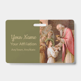 St. Tarcisius Receiving the Eucharist (BL 02) ID Badge