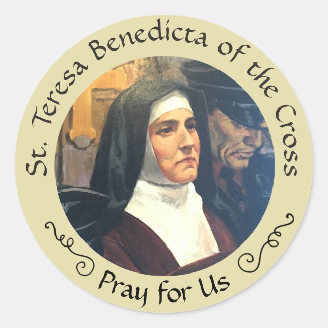 St. Teresa Benedicta of the Cross Feast Aug 9 Classic Round Sticker (Front)