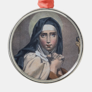 St. Teresa of Avila (M 008) Circular Metal Tree Decoration