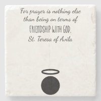 St. Teresa of Avila Quote Stone Coaster