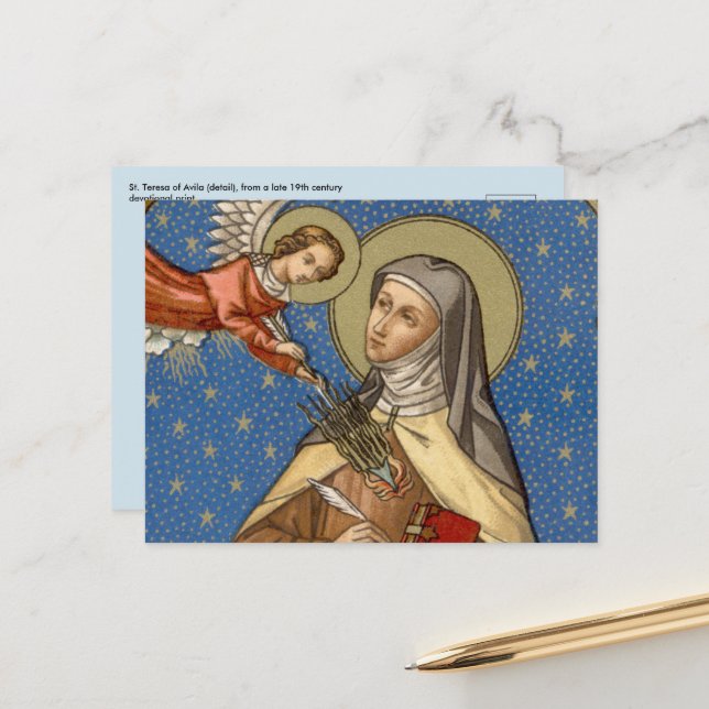 St. Teresa of Avila (SAU 28) Postcard (Front/Back In Situ)
