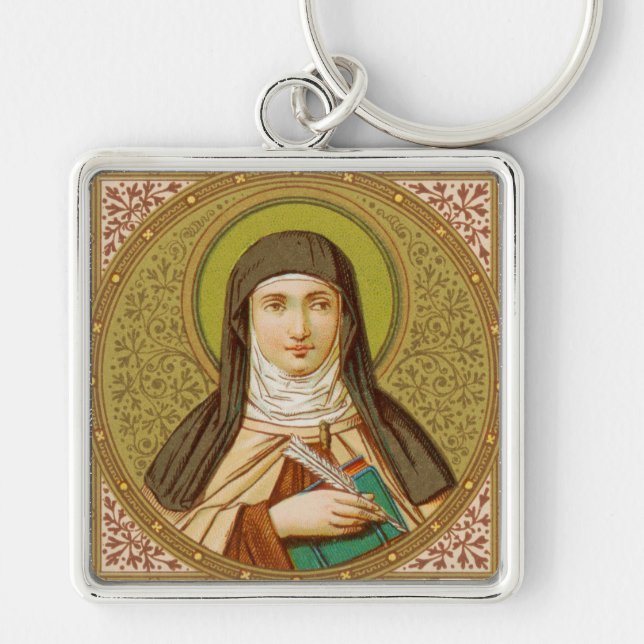 St. Teresa of Avila (SNV 27) Premium Square Key Ring (Front)