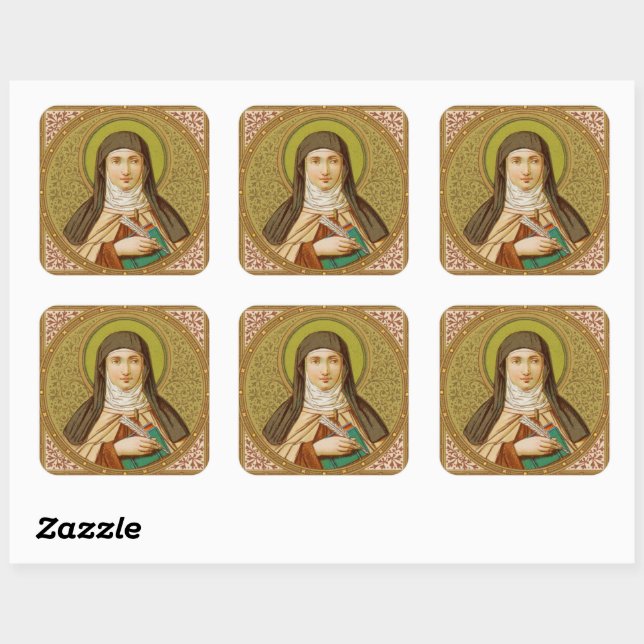 St. Teresa of Avila (SNV 27) Square Sticker (Sheet)