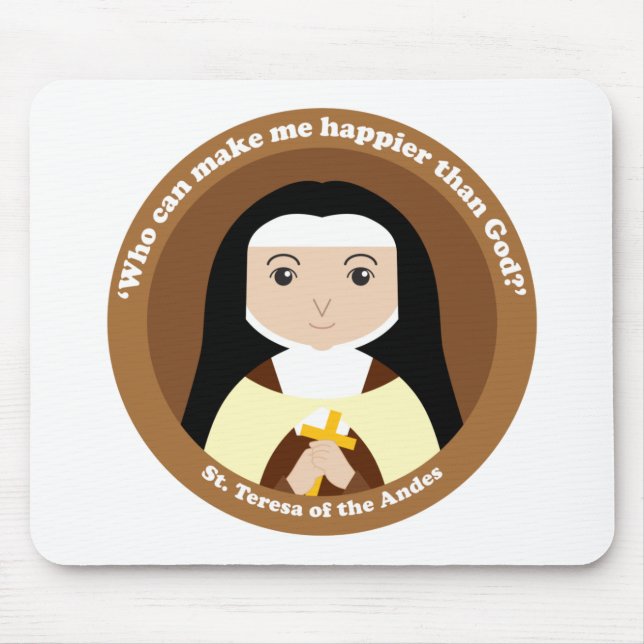 St. Teresa of the Andes Mouse Pad (Front)