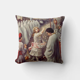 St. Teresa throws flowers to the Blessed Sacrament Cushion