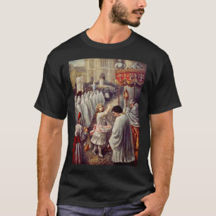St. Teresa throws flowers to the Blessed Sacrament T-Shirt