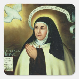 St. Theresa of Avila  1570 Square Sticker