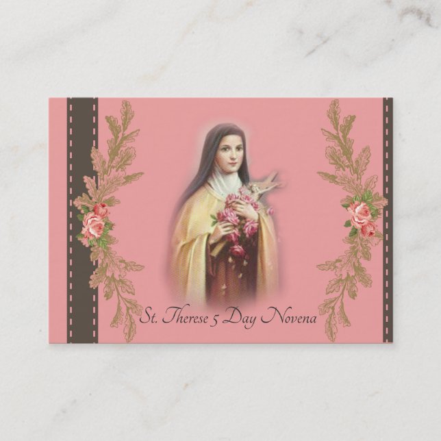 St. Therese 5 Day Novena Prayer Cards (Front)