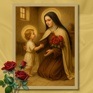 St. Thérèse and Child Jesus – Little Way Postcard