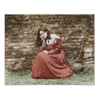 ST THERESE AS JOAN OF ARC.COLORIZED PHOTO PRINT
