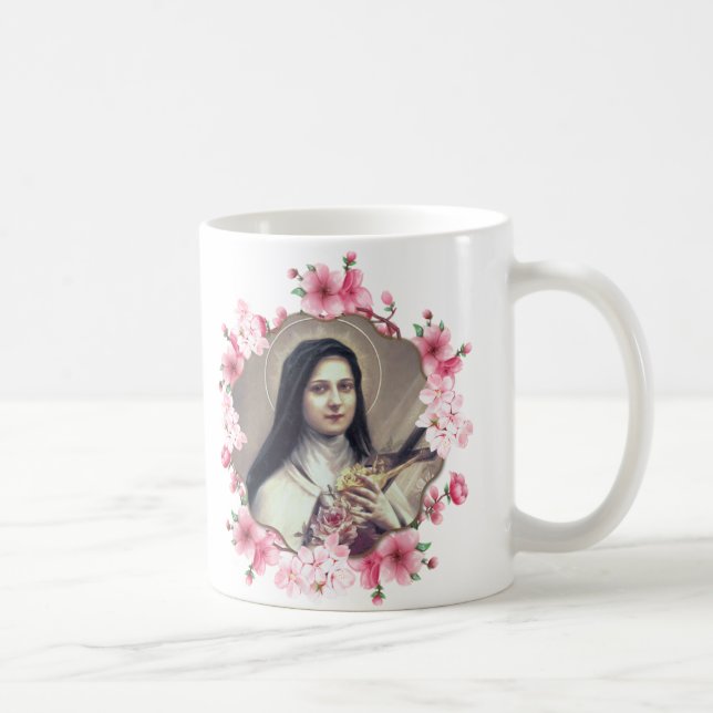 St. Therese Catholic Religious Novena Prayer Coffee Mug (Right)