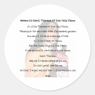 St Therese Classic Round Sticker