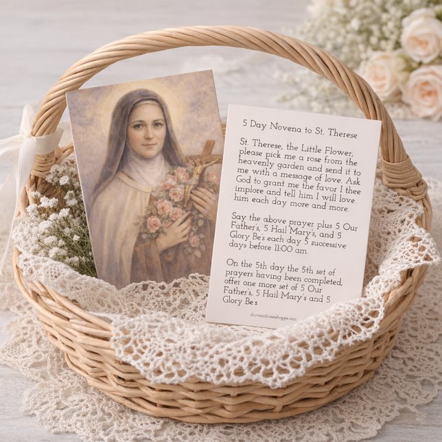 St. Therese Jesus Crucifix Novena Holy Card (Creator Uploaded)