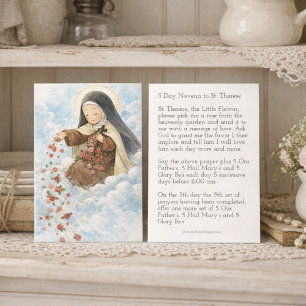 St. Therese Jesus Crucifix Novena Holy Card