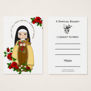 St. Therese Jesus  Spiritual Bouquet Prayer Roses