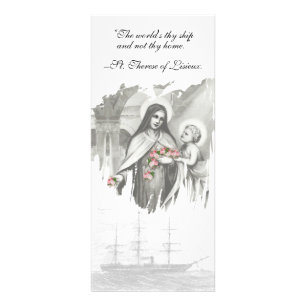 St. Therese Lisieux Catholic Funeral Prayer Card