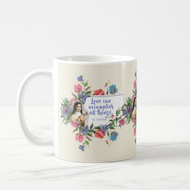 St. Therese Love Quote Mug (Left)