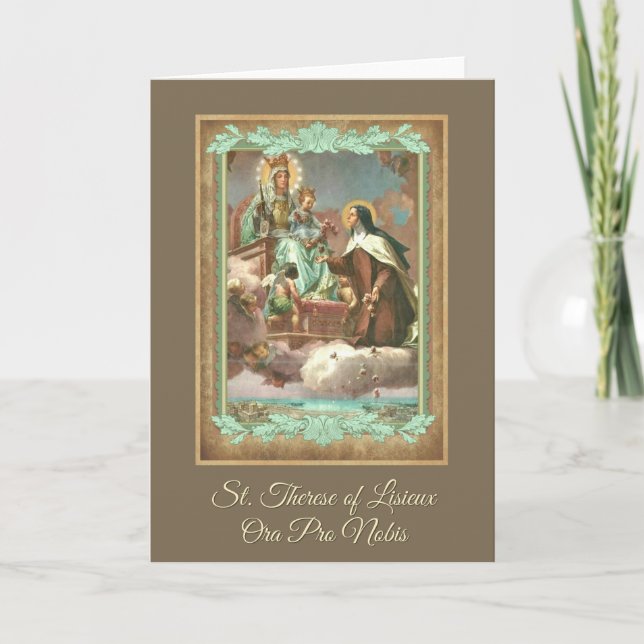 St. Therese & Mary Greeting Card w/prayer (Front)