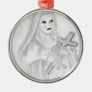 st therese metal tree decoration