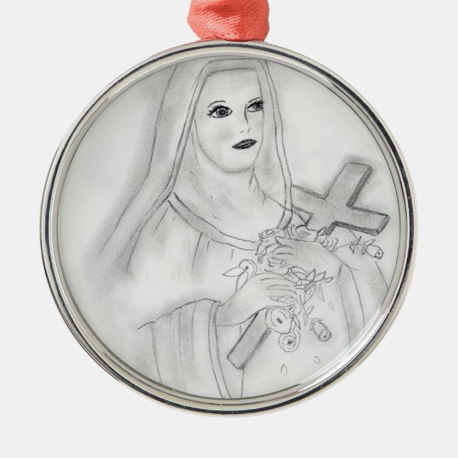 st therese metal tree decoration (Front)