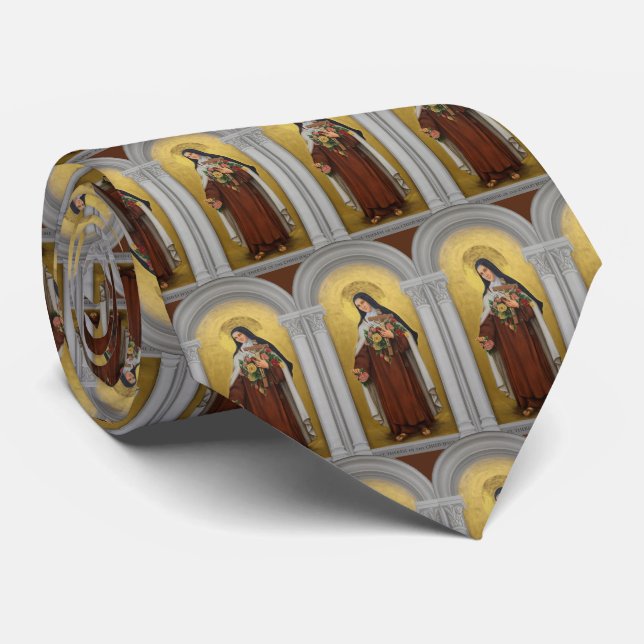 St. Therese of Child Jesus Carmelite Nun Tie (Rolled)