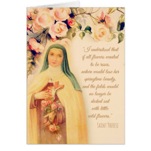 St. Therese of Lisieux Floral Customisable