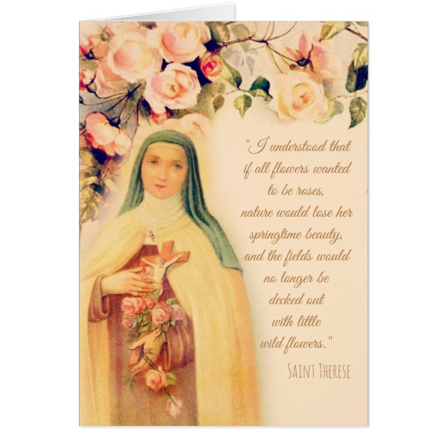 St. Therese of Lisieux Floral Customisable (Front)