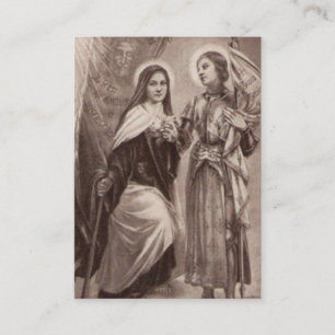 St. Therese of Lisieux Joan of Arc Catholic Saints Place Card