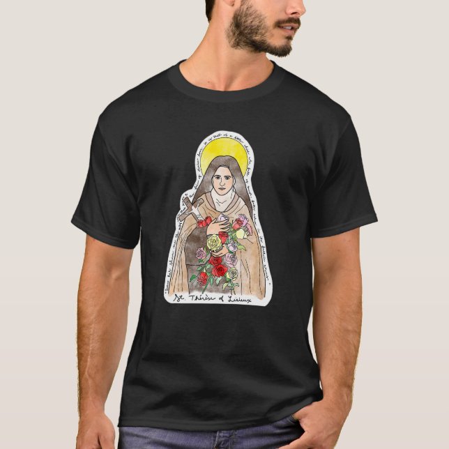 St Therese Of Lisieux Kids Little Flower Rose Cath T-Shirt (Front)