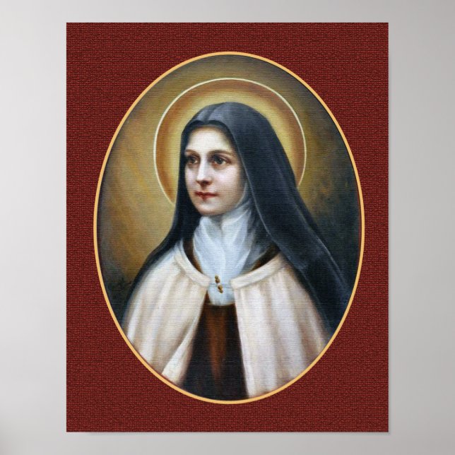 St Therese of Lisieux Portrait Poster (Front)