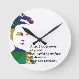 St. Therese of Lisieux Round Clock