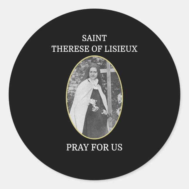 St. Therese of Lisieux T-Shirt Saint Little Flower Classic Round Sticker (Front)