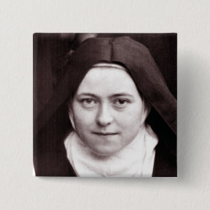 ST THERESE OF LISIEUX, THE LITTLE FLOWER, 15 CM SQUARE BADGE