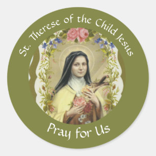 St. Therese of the Child Jesus Classic Round Sticker