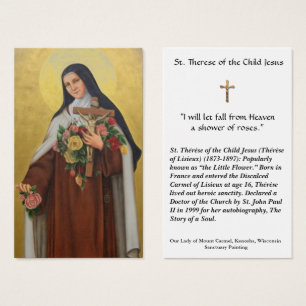 St. Therese of the Child Jesus Lisieux Holy Card