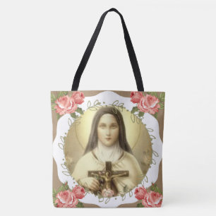 St. Therese of the Child Jesus Little Flower Tote Bag