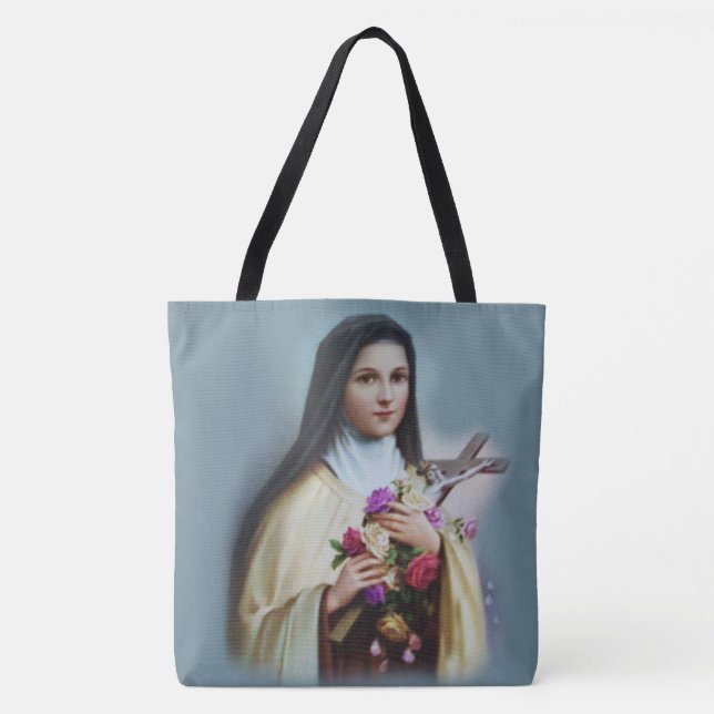 St. Therese of the Child Jesus Little Flower Tote Bag (Front)