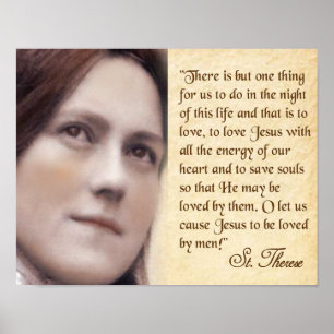 ST THERESE ON LOVE. POSTER