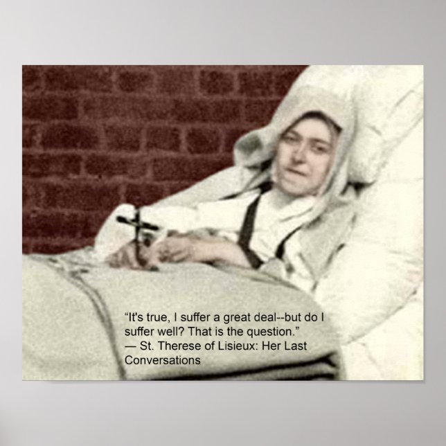 St Therese on Suffering. Poster (Front)