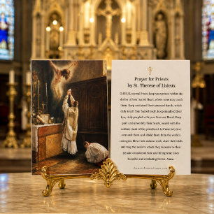 St Therese Prayer for Priests Catholic Devotional Business Card