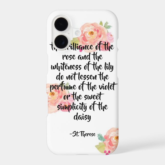 St. Therese Quote iPhone Case (Back)