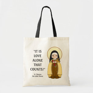 St. Therese Religious Carmelite Nun Quotes Tote Bag