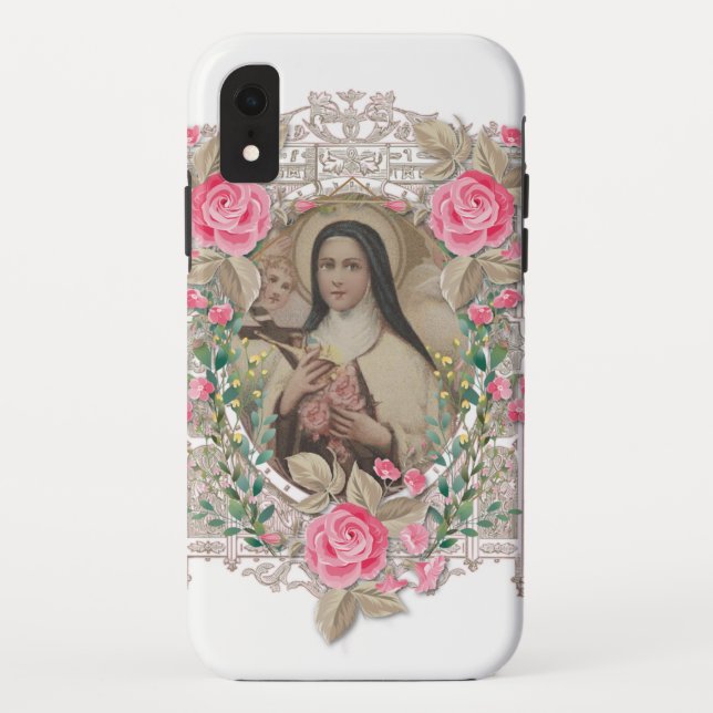 St. Therese Roses Carmelite  Catholic Religious  Case-Mate iPhone Case (Back)