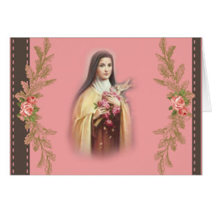St. Therese the Little Flower Pink Roses
