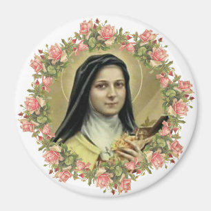 St. Therese the Little Flower Roses Crucifix Magnet